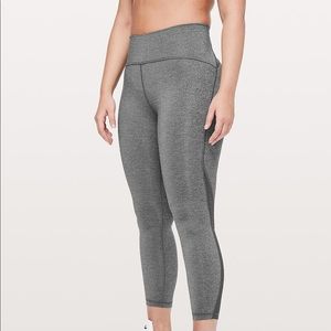 lululemon train times heathered black leggings